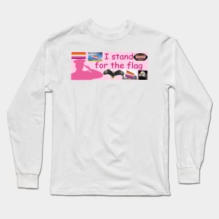 i stand for the (lesbian) flag bumper sticker Long Sleeve T-Shirt